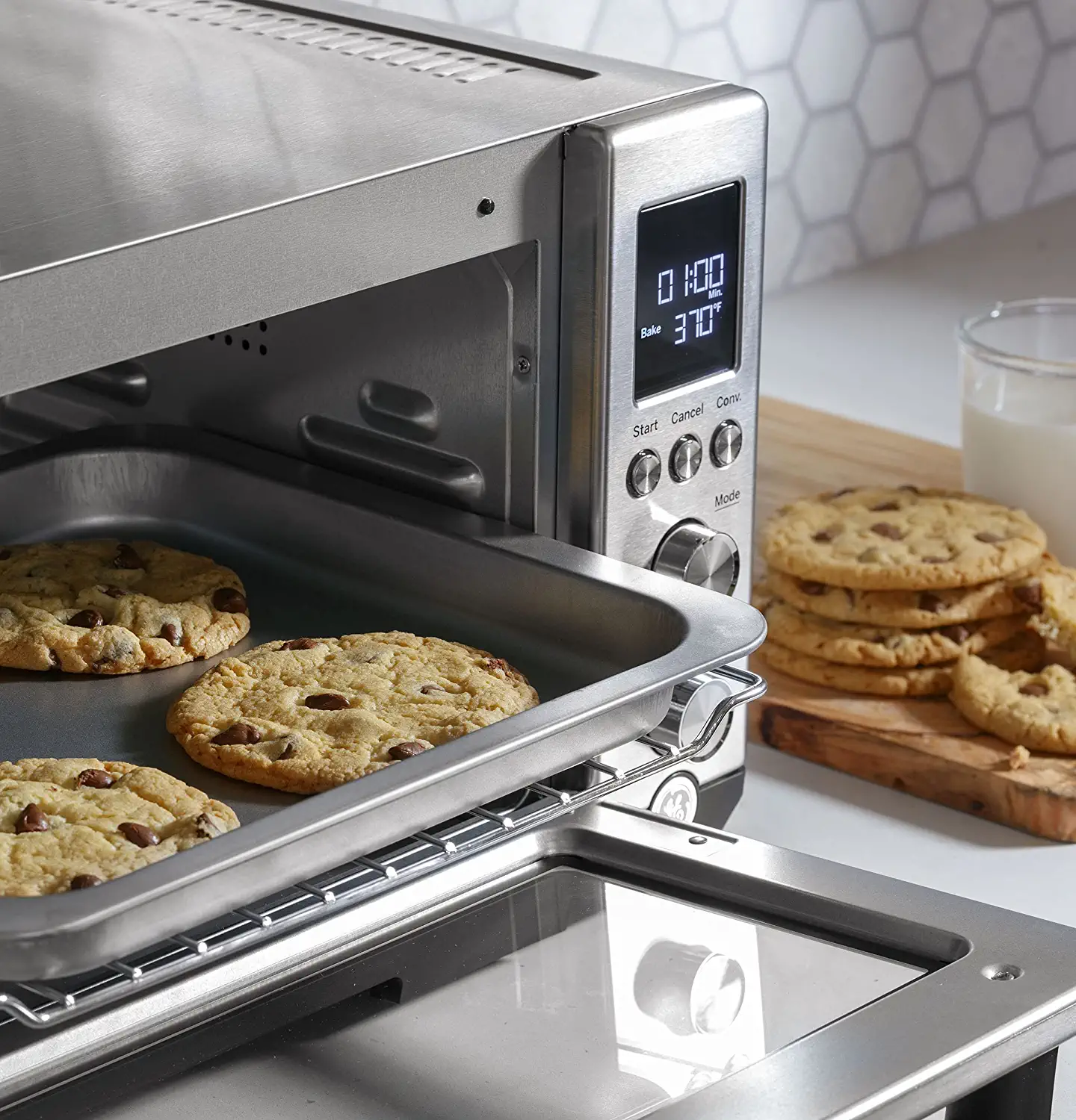 GE 6-Slice Stainless Steel Convection Toaster Oven (1500-Watt)