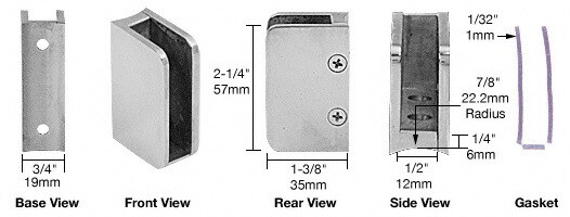 CRL SA93BS Brushed Stainless Closed Bottom Left Ha...