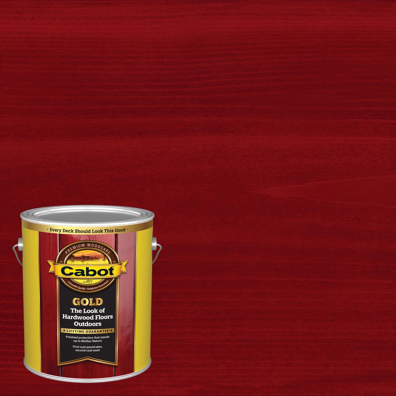 Cabot Gold Transparent Satin Fireside Cherry Oil-Based Alkyd Stain 1 gal