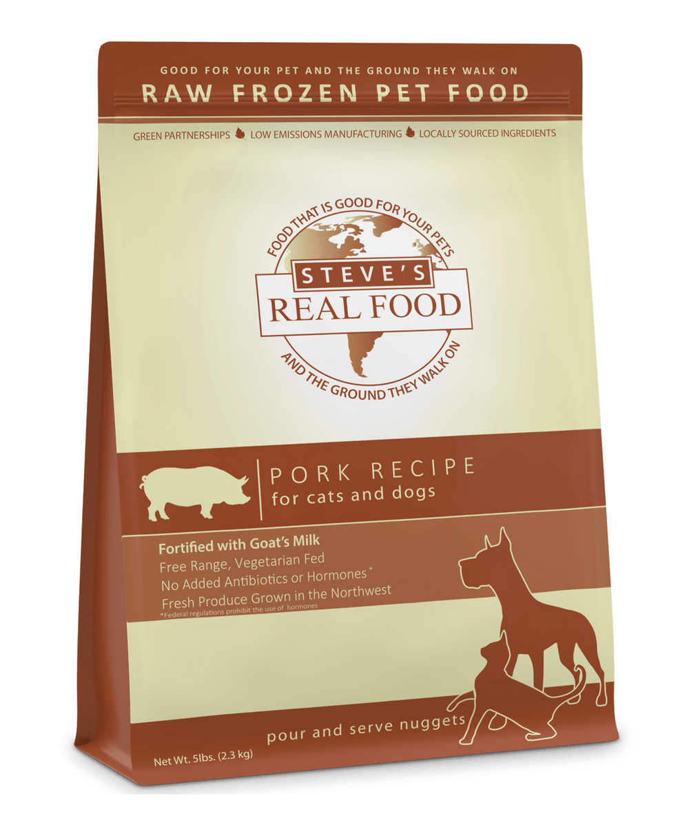 Steve's Real Food Raw Frozen Pork Diet Food for Dogs and Cats