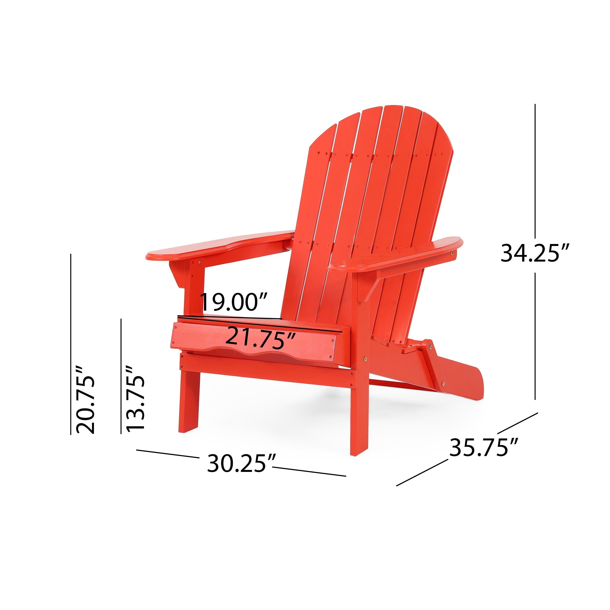 Cartagena Outdoor Acacia Wood Adirondack Chair