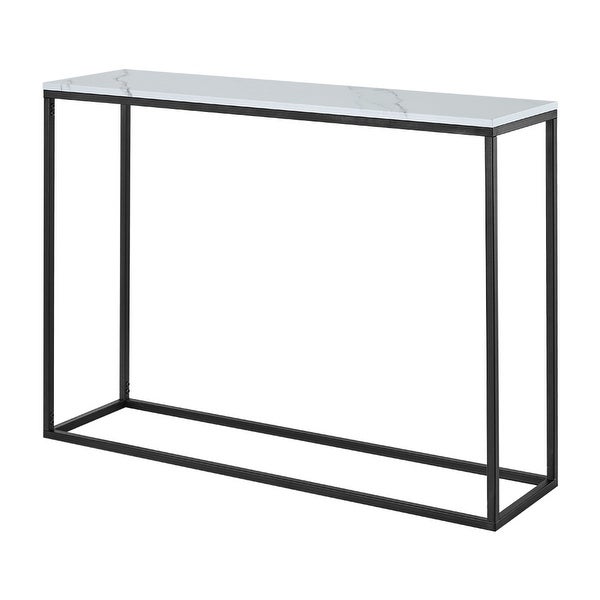 Modern Multifunctional Faux Marble Tabletop Console Table for Entryway