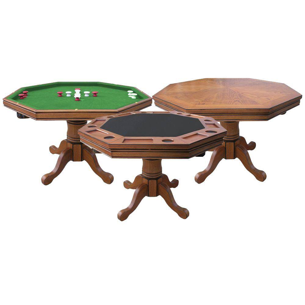 Hathaway Kingston Oak 3 in. -1 Poker Table BG2351T