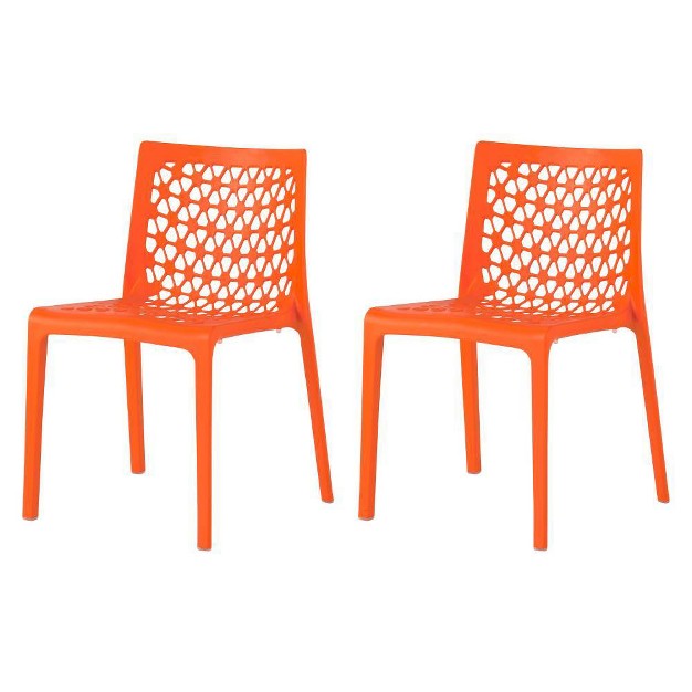 2pc Milan Stackable Dining Chairs Lagoon