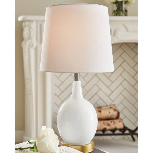 Arlomore Glass Table Lamp White Signature Design By Ashley