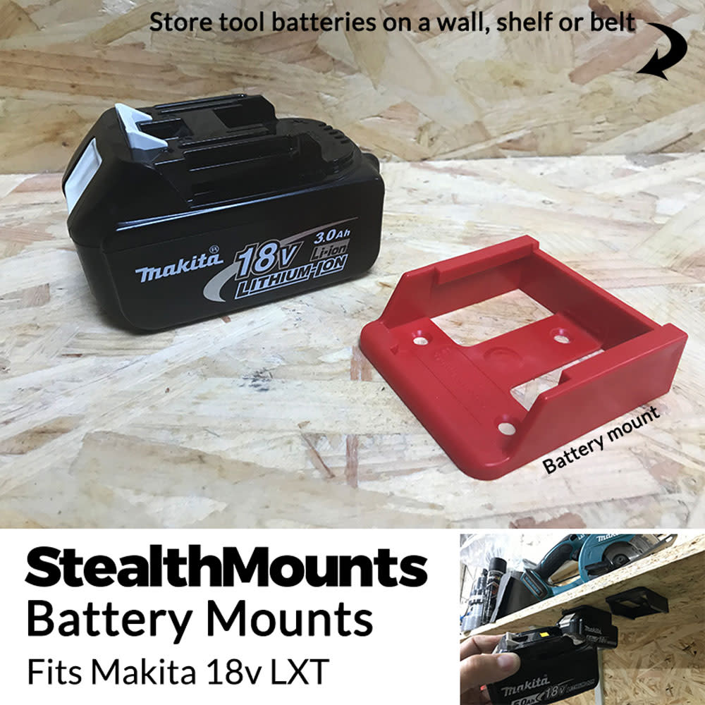 StealthMounts Battery Mount Makita LXT 18V Red 6pk