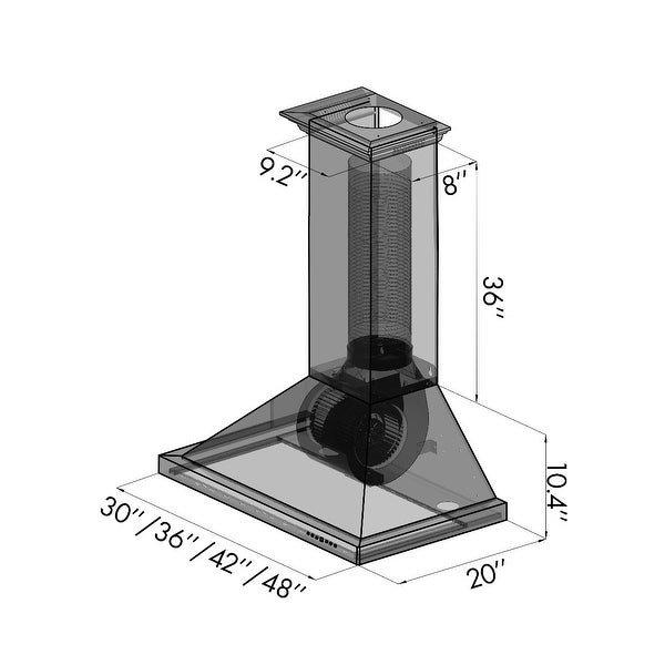 ZLINE Designer Series Wall Mount Range Hood (8KB)