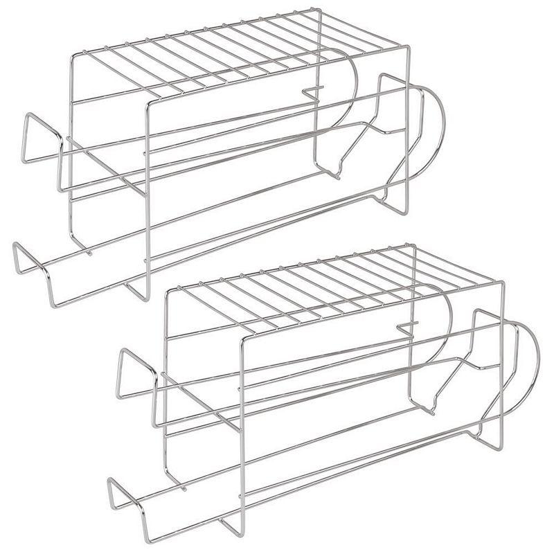 mDesign Metal 2-Tier Pop/Soda and Food Can Storage Dispenser