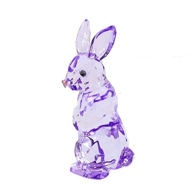 Crystal Expressions 3 5 x27 x27 Bunny Figurine S One Figurine 3 5 Inches Easter Translucent Rabbit Acrylic Multicolored