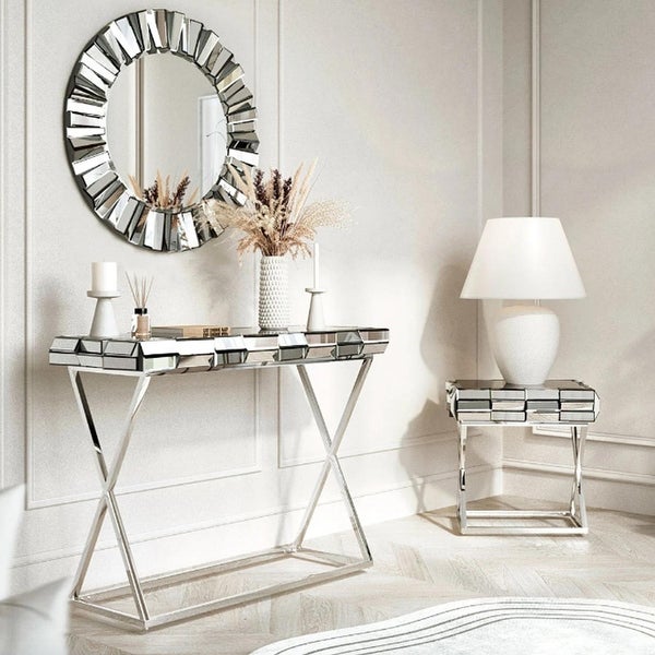 Glam Console Table with Mirror