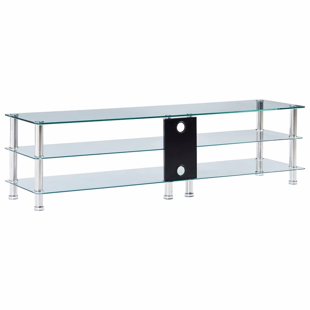 vidaXL TV Stand Transparent 59.1\