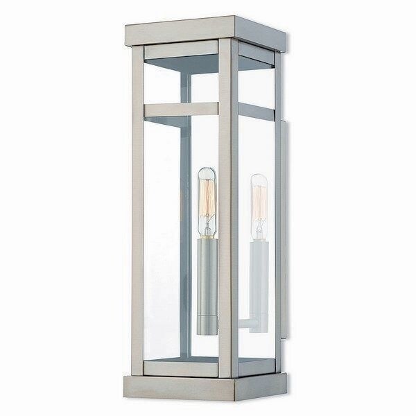 Livex Lighting Outdoor Wall Lantern 1 Light Brushed Nickel Shopping - The Best Deals on Outdoor Wall Lanterns | 22457392