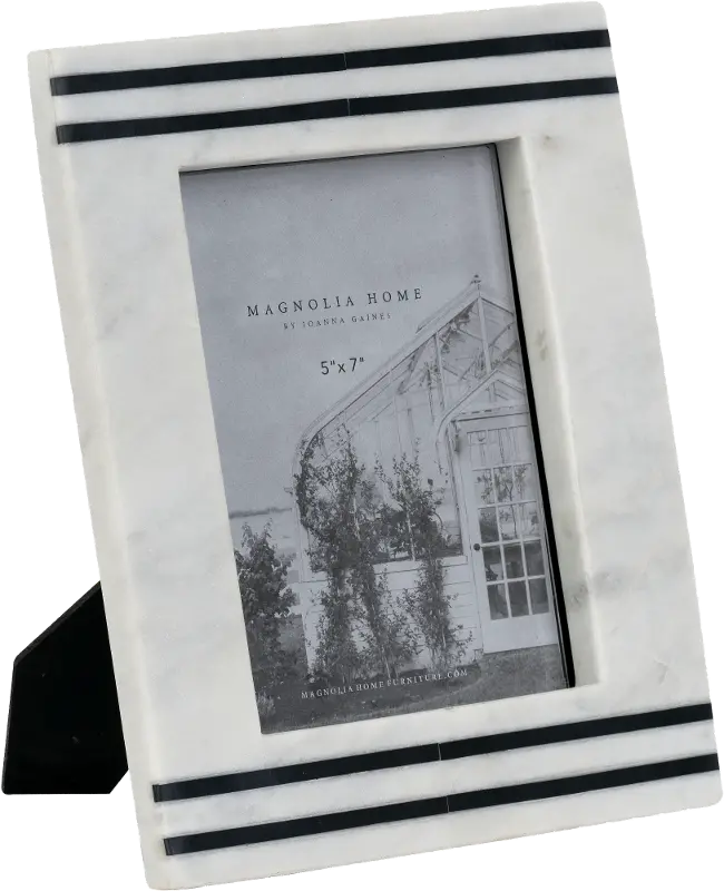 Magnolia Home Furniture White and Black Marble Photo Frame