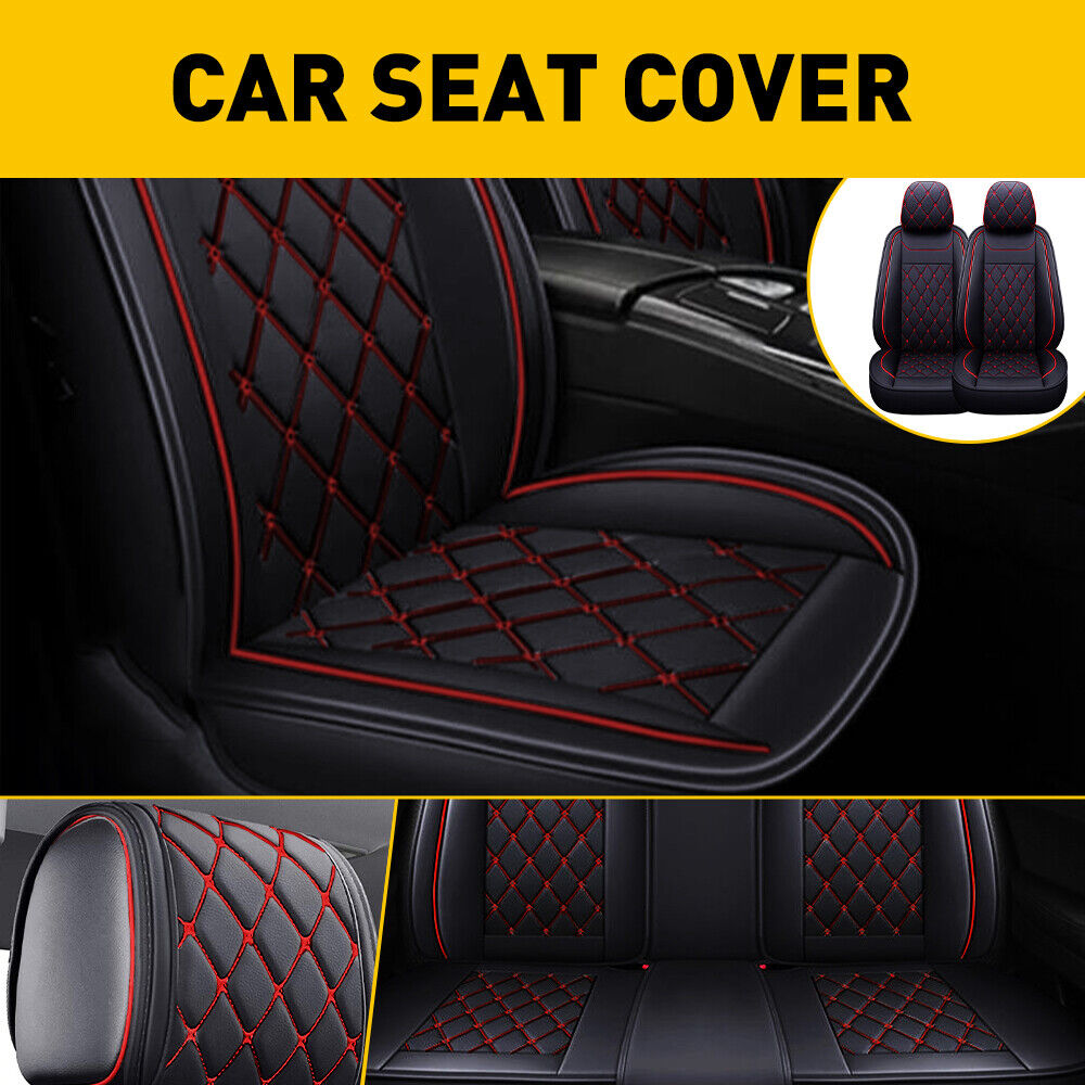 Full Set Car Seat Cover PU Leather For Chevy Silverado GMC Sierra 1500 2007-2022