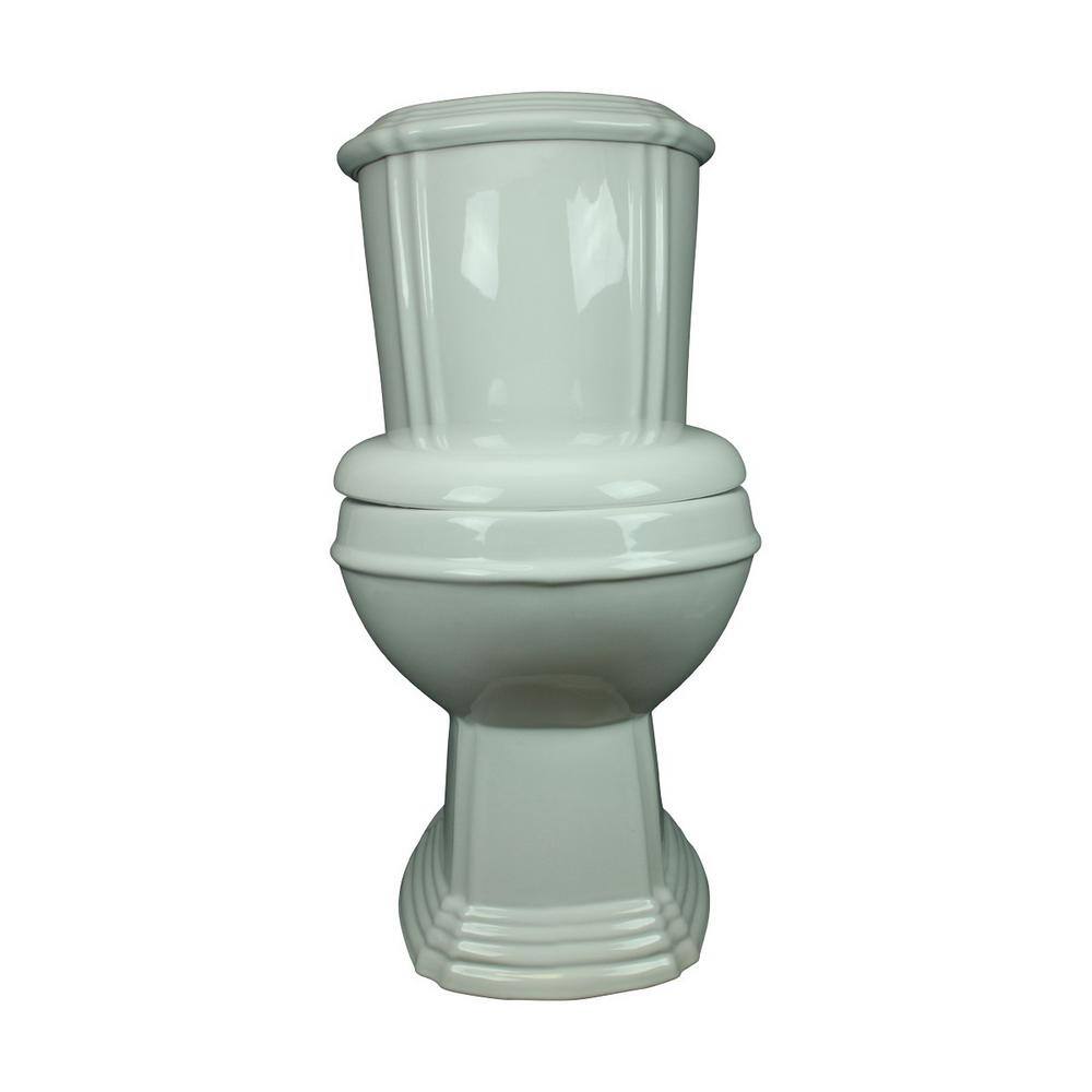 RENOVATORS SUPPLY MANUFACTURING Sheffield 2-Piece 0.8 GPF1.6 GPF WaterSense Dual Flush Round Toilet in White with Slow Close Seat 13752