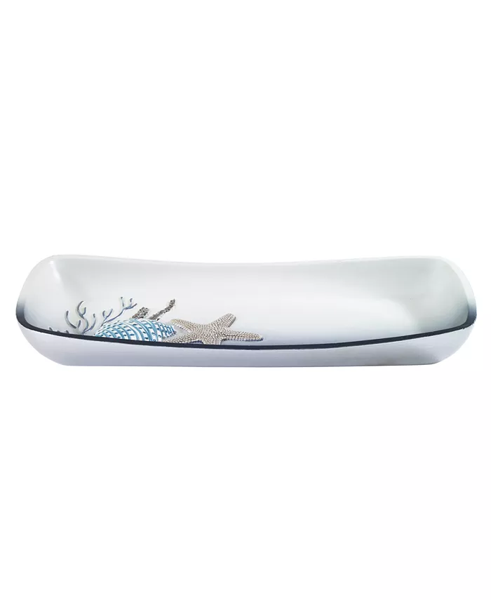 Avanti Blue Lagoon Ombre Seashells Bathroom Tray