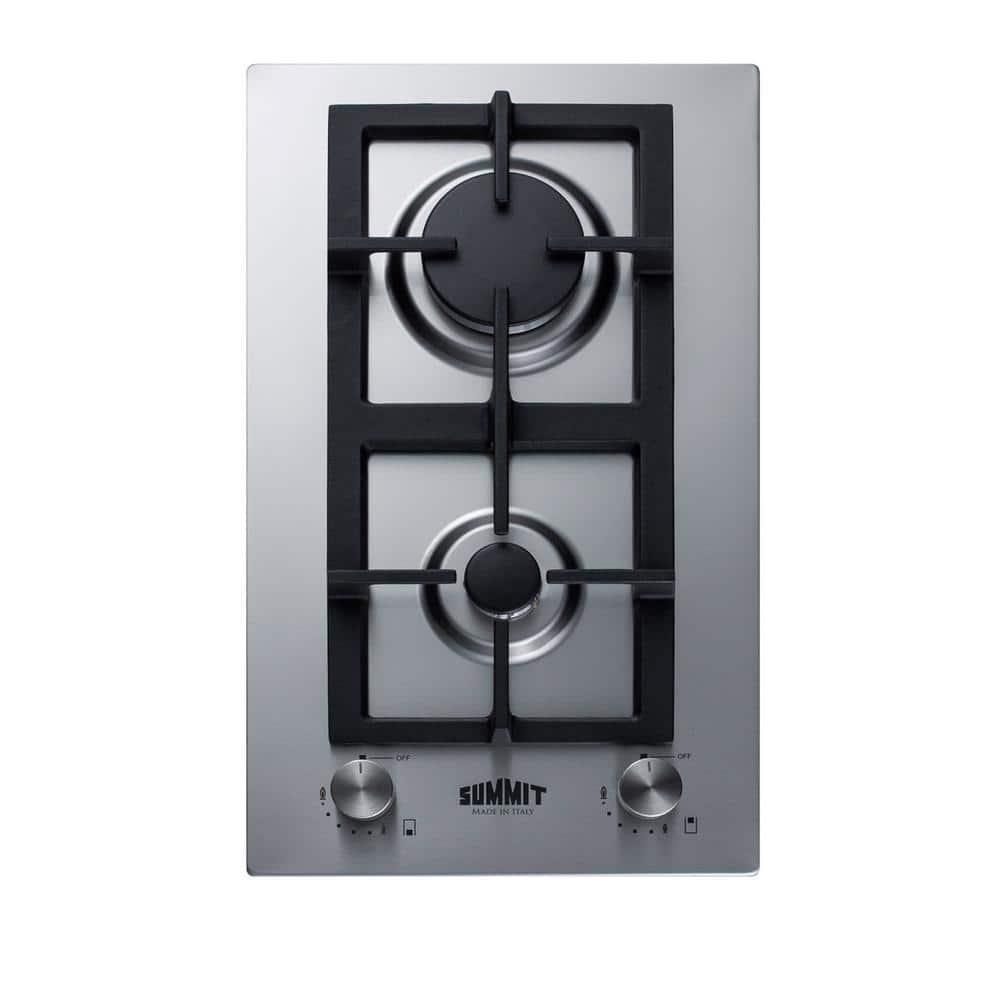 Summit Appliance 12 in Gas Cooktop in Stainless Steel with 2Burners