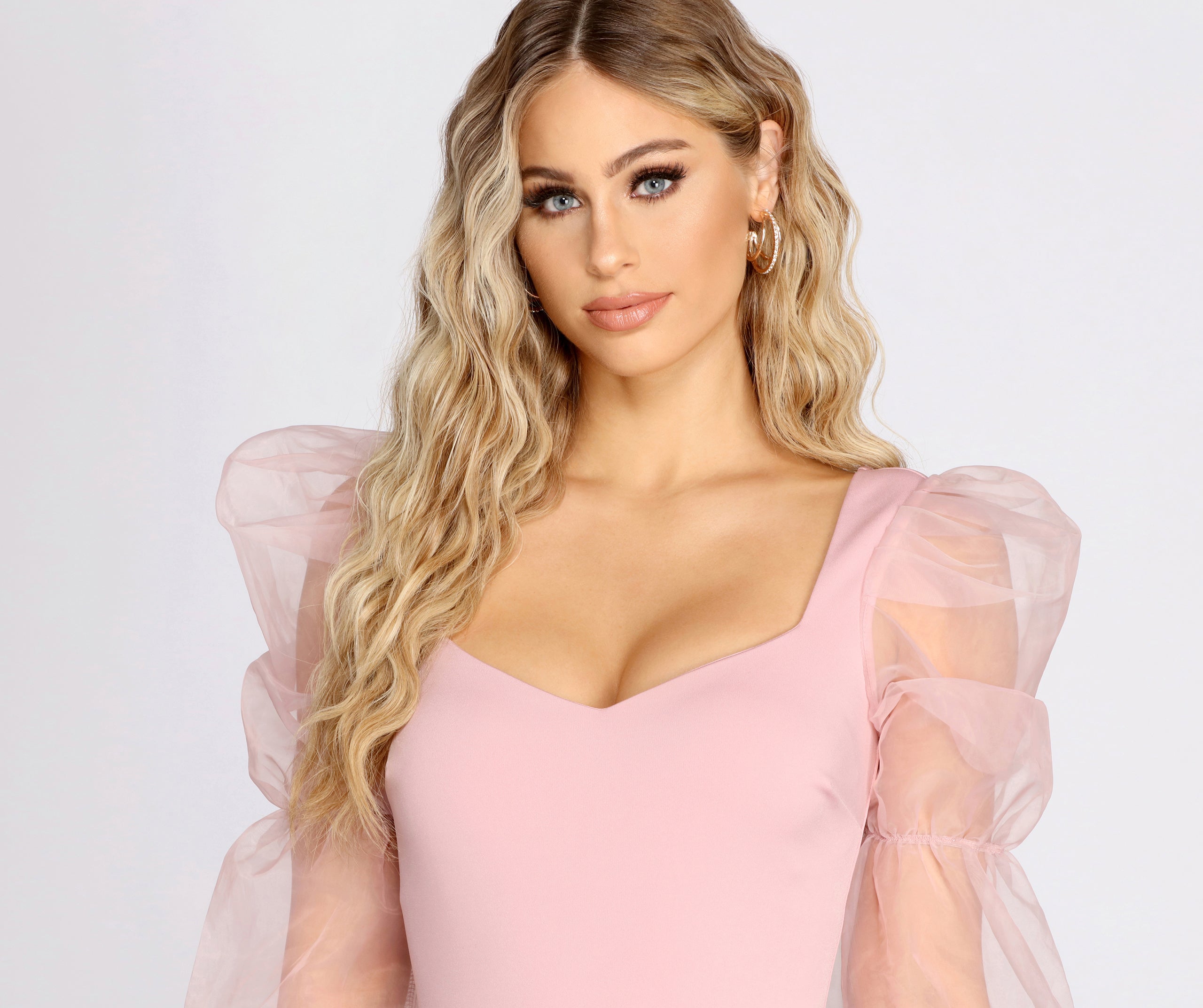 Essential Organza Puff Sleeve Bodysuit