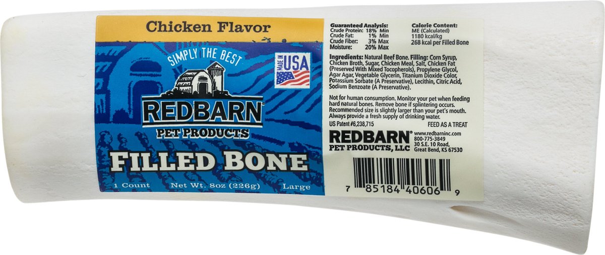 Redbarn Large Chicken Filled Bones Dog Treats