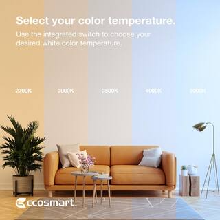 EcoSmart 60-Watt Equivalent A19 Dimmable CEC Dusk to Dawn LED Light Bulb with Selectable Color Temperature (1-Pack) 11A19060WDTD001