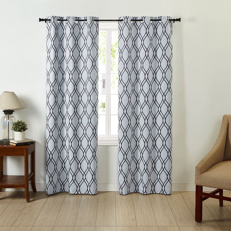 VCNY Home Trevor Bold Print Window Curtain Set