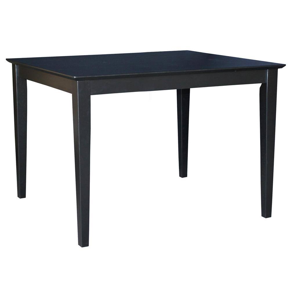 International Concepts Black Solid Wood Dining Table K46-3048-30S