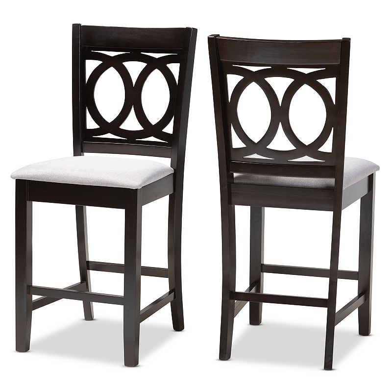 Baxton Studio Lenoir Counter Stool 2-piece Set