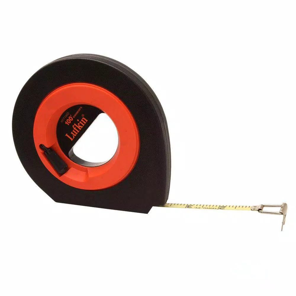 Lufkin 3/8 in. x 100 ft. Engineers Speedwinder Steel Long Tape Measure and#8211; XDC Depot