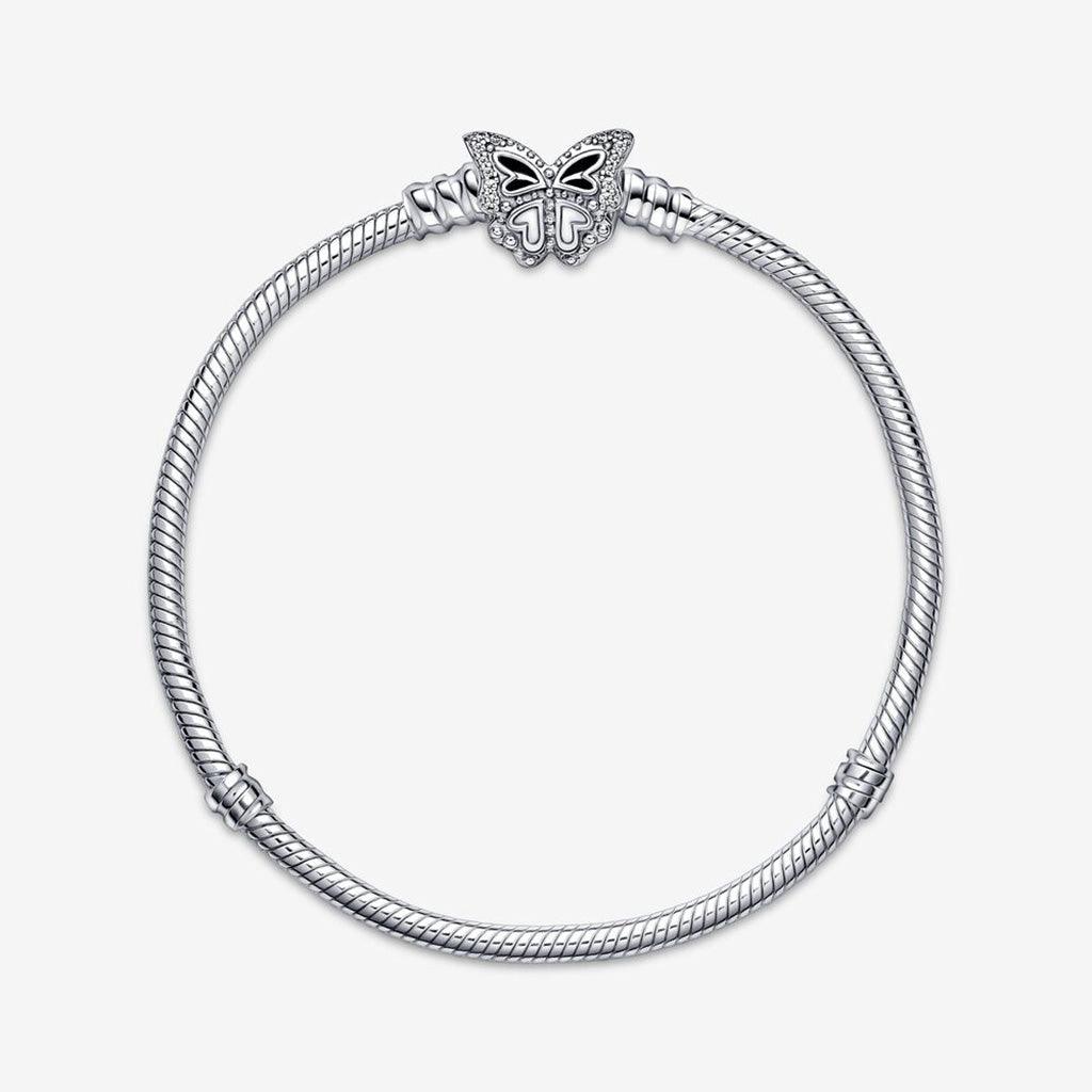 PANDORA  Pandora Moments Butterfly Clasp Snake Chain Bracelet