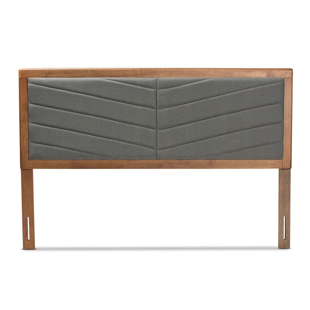 Iden Modern and Contemporary Wood Headboard Dark Grey