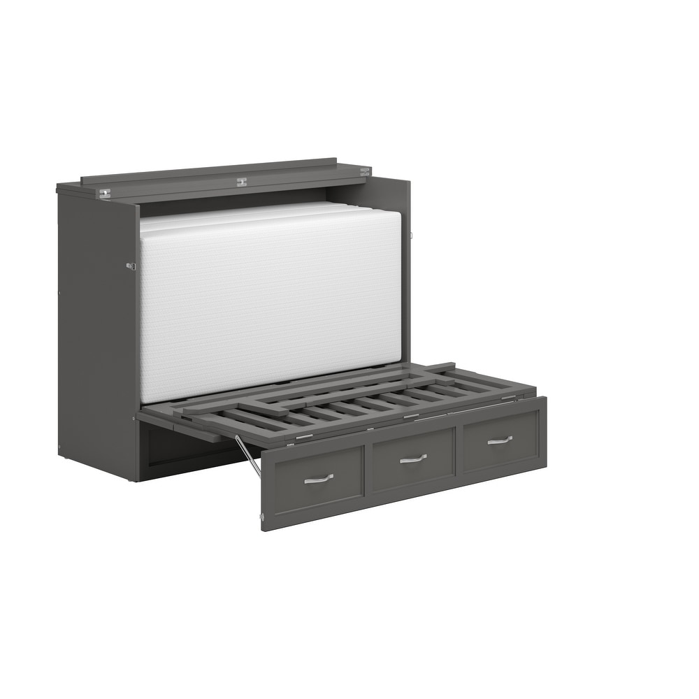 Northfield Full Murphy Bed Chest in Grey