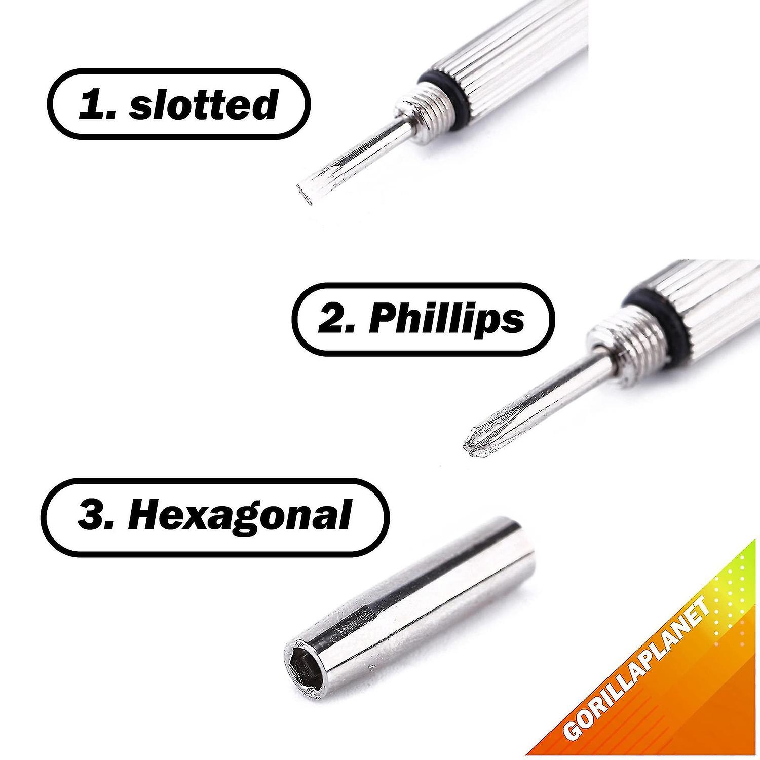 3 Pack Glasses Repair Kit Repair Tool 3 In 1 - Mini Stainless Steel Screwdriver For Optical Glasses，