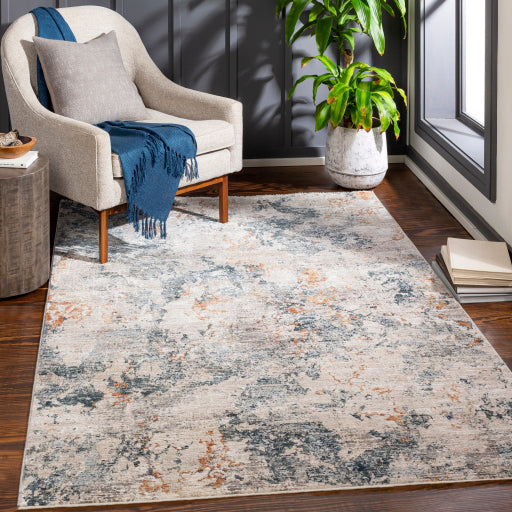 Laila Teal & Gray Rug