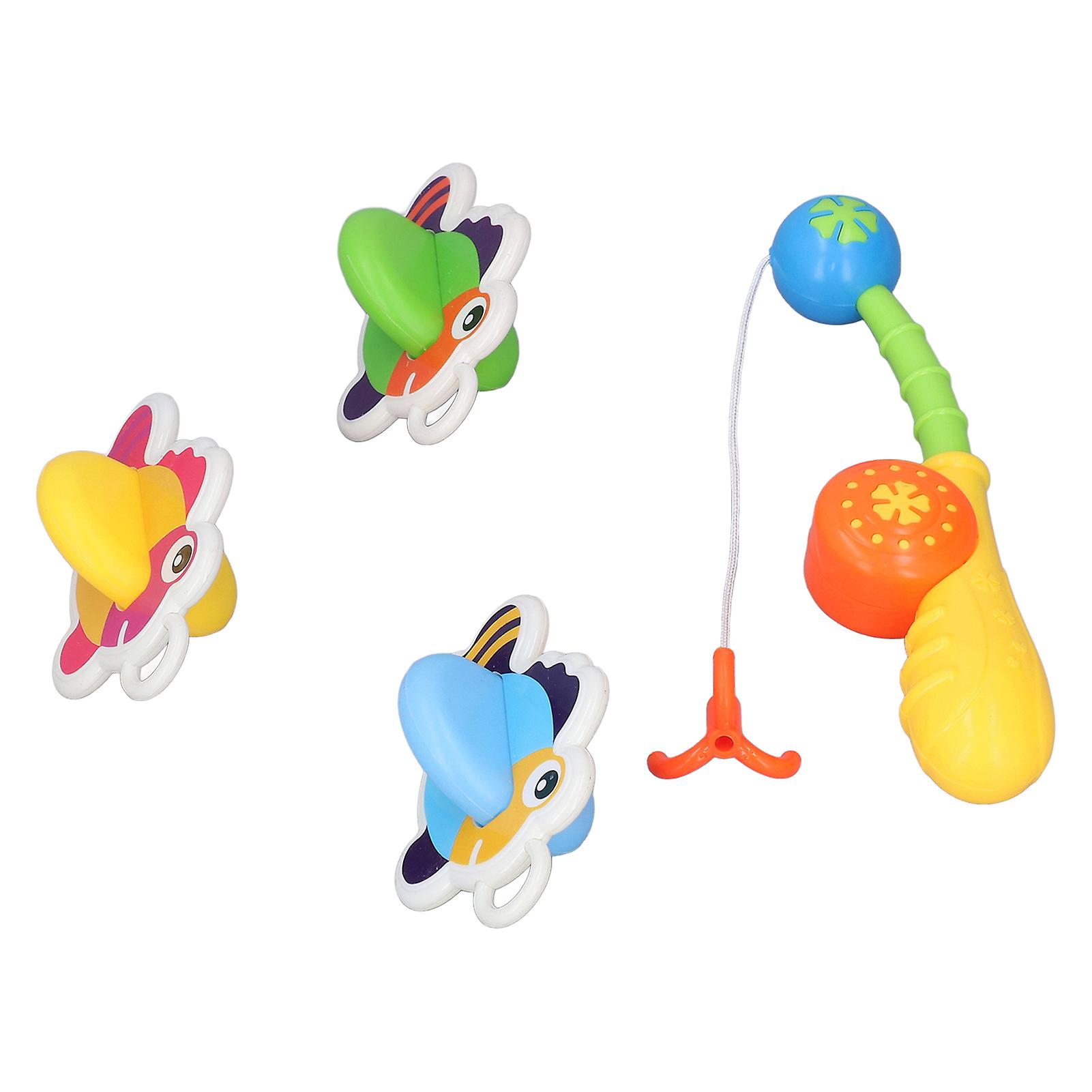 4pcs Baby Bath Toy Infant Children Cute Colorful Bathtub Fishing Game Toy Birthday Gift for Bathroom