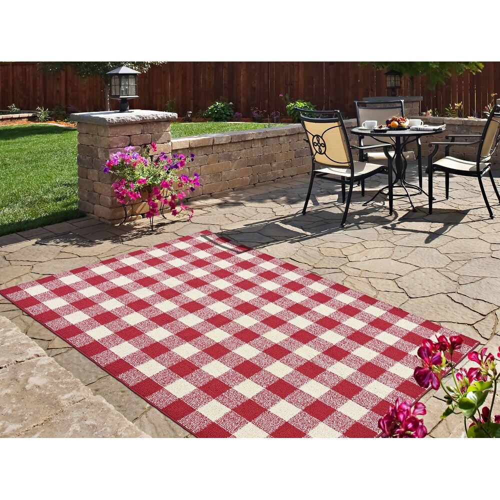 Garland Rug Country Living Buffalo Plaid Indoor/Outdoor Area Rug