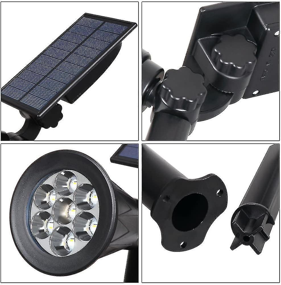 7 Led Solar Spotlights. Super Bright Solar Landscape Spot Lights. Warm White