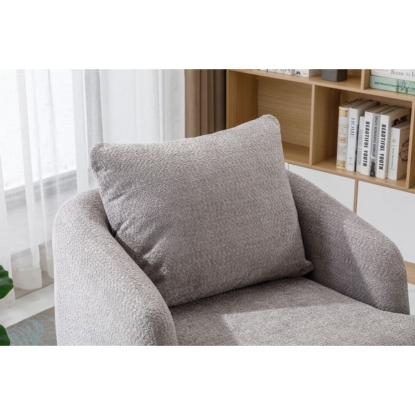 Swivel Barrel Accent Chairs Round Sofa Living Room Chairs， Grey