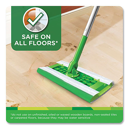 Procter and Gamble Swiffer Sweeper TRAP + LOCK Wet Mop Cloth | 8 x 10， White， Open Window Scent， 38