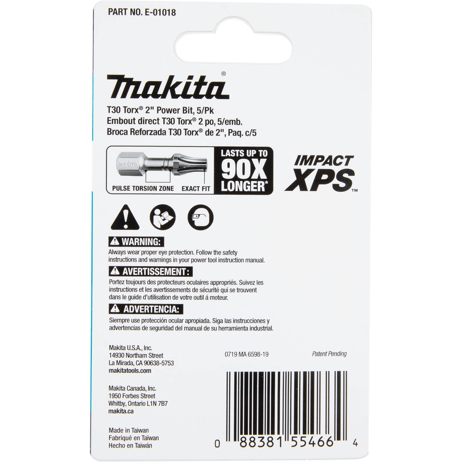 Makita Impact XPS Torx T30 X 2 in. L Power Bit Steel 5 pk