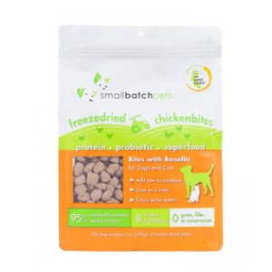 Small Batch Freeze Dried Chicken Bites Dog and Cat Food， 7 oz