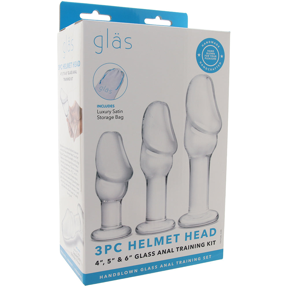 gläs 3pc Helmet Head Glass Anal Training Kit