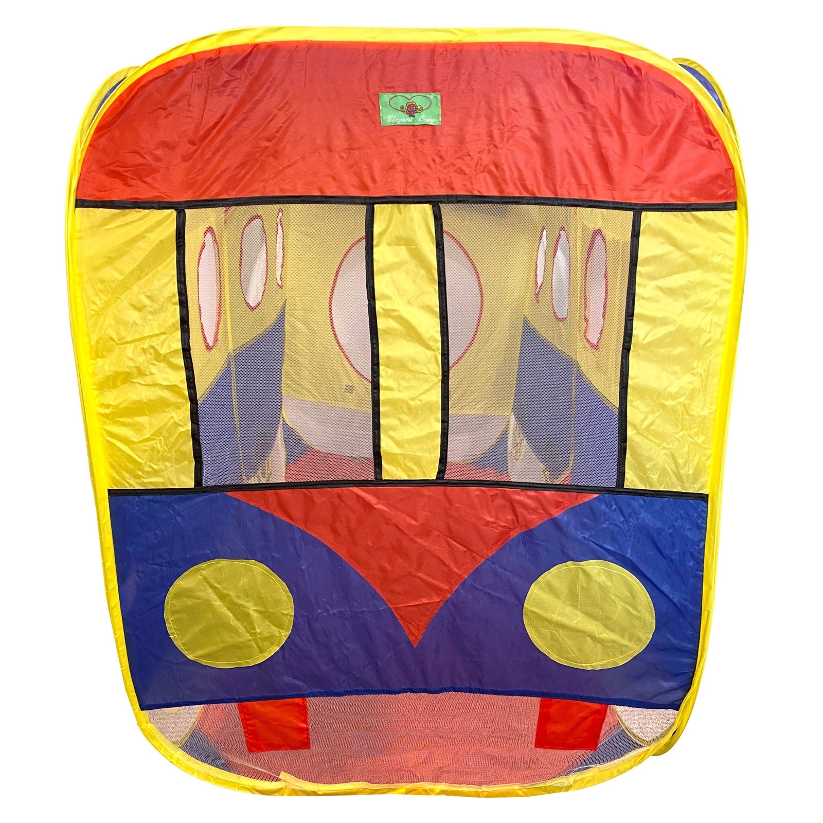 Vokodo Kids Pop Up School Bus Play Tent Magical Playhouse Tunnel Folding Indoor Outdoor Bright Colors Pretend Imagination Creative Learning Toys Great Gift For Preschool Children Boys Girls Toddlers