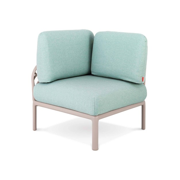 Laurel Outdoor Corner Seat With Cushion Gray seafoam Lagoon