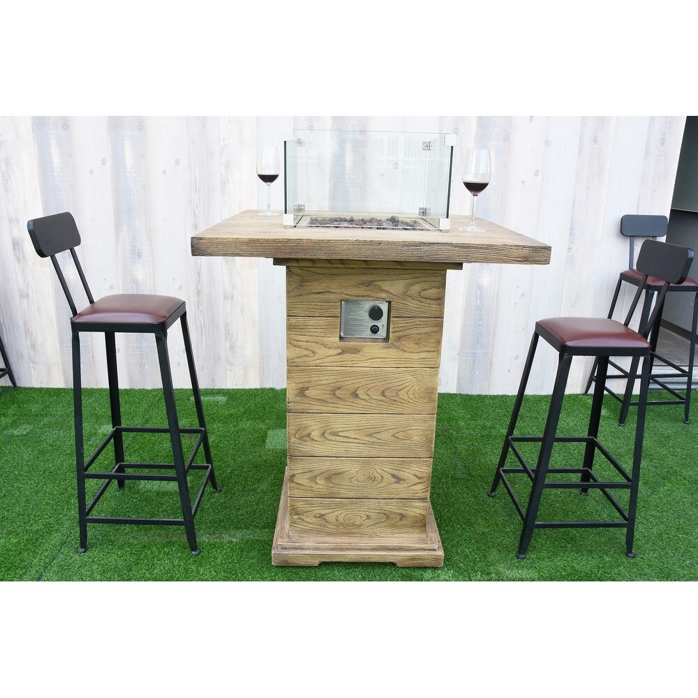 Elementi Rova Outdoor Bar Fire Pit Table 34\