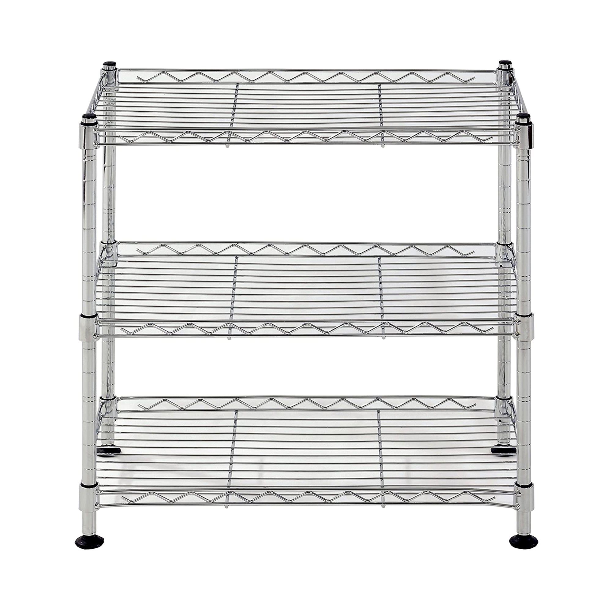 Muscle Rack Adjustable 3 Tier Freestanding Garage Storage Shelves, Chrome