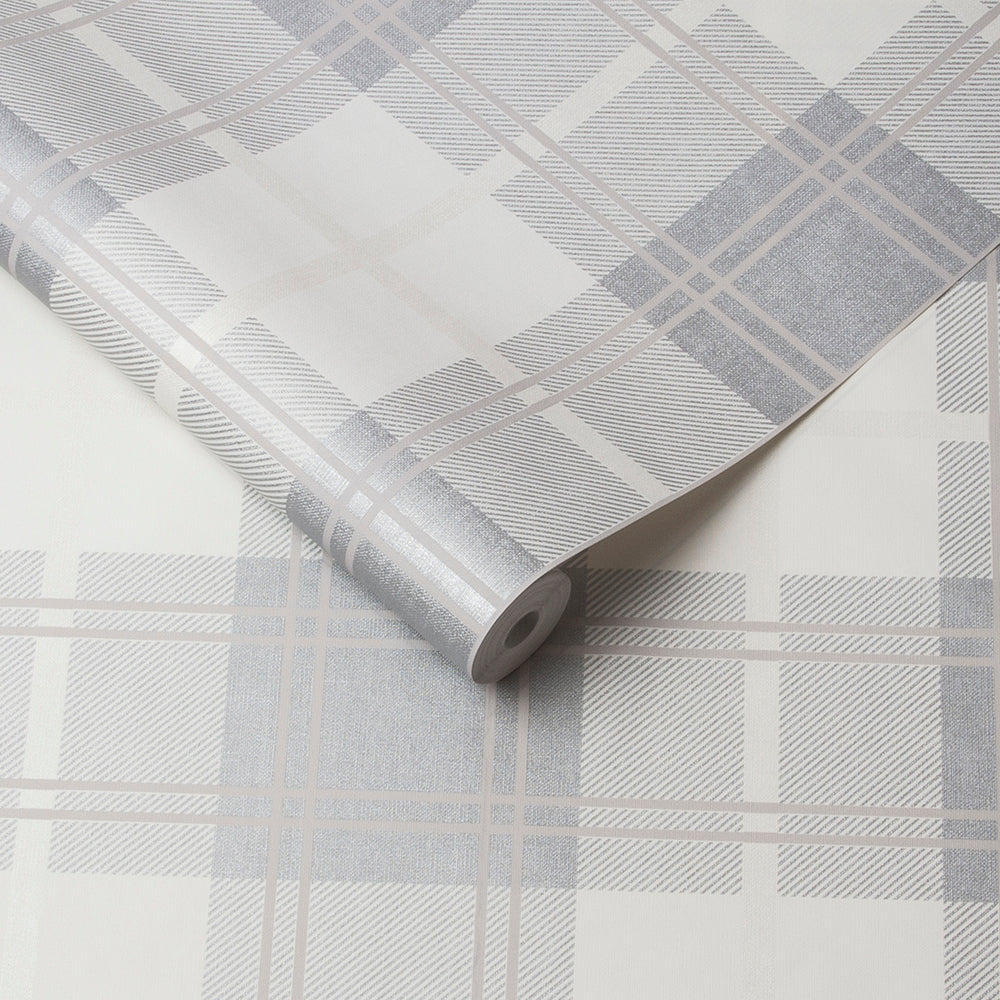 Tartan White Wallpaper