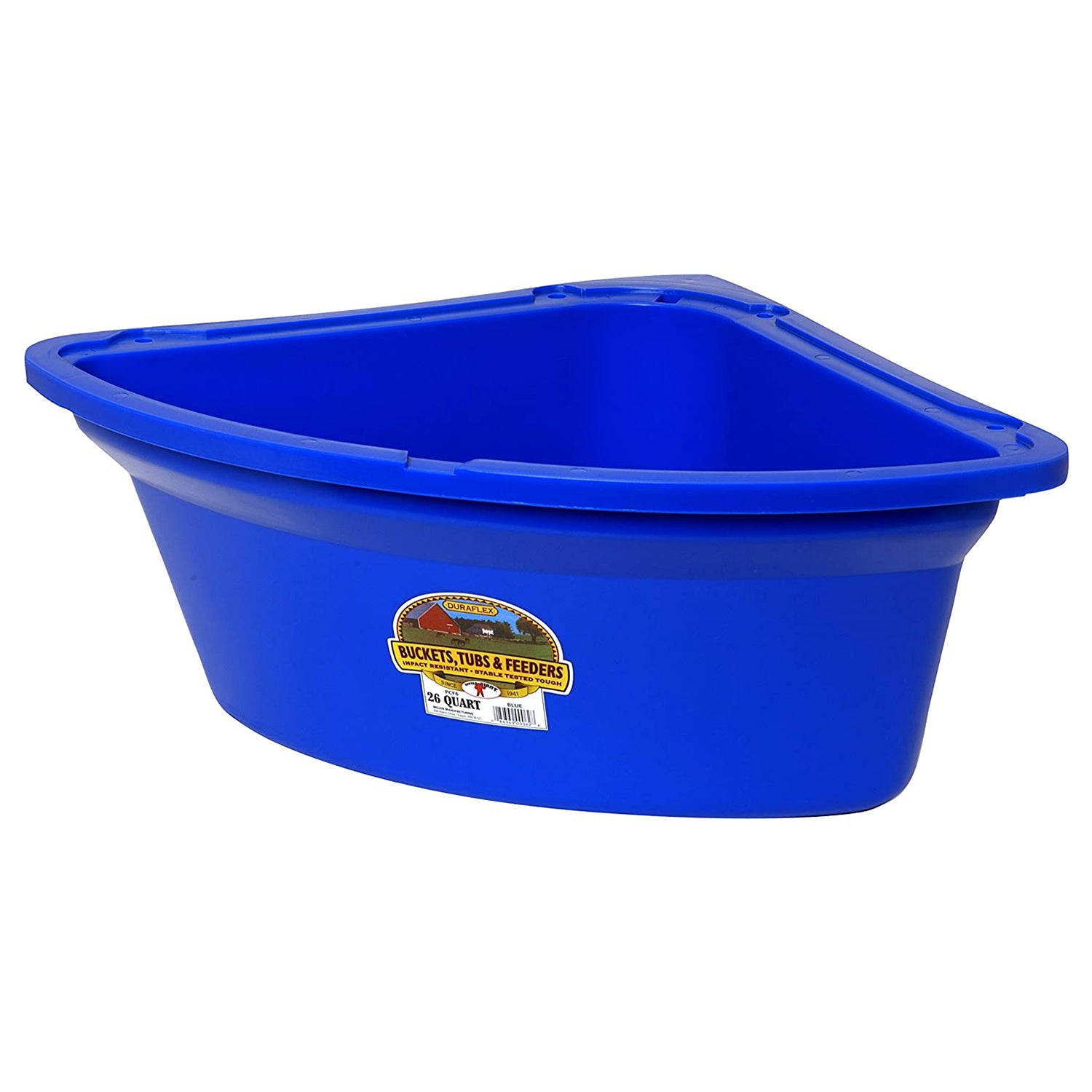 Little Giant PCF6BLUE Heavy Duty Plastic Corner Feeder Holds 6.5 Gallons， Blue)