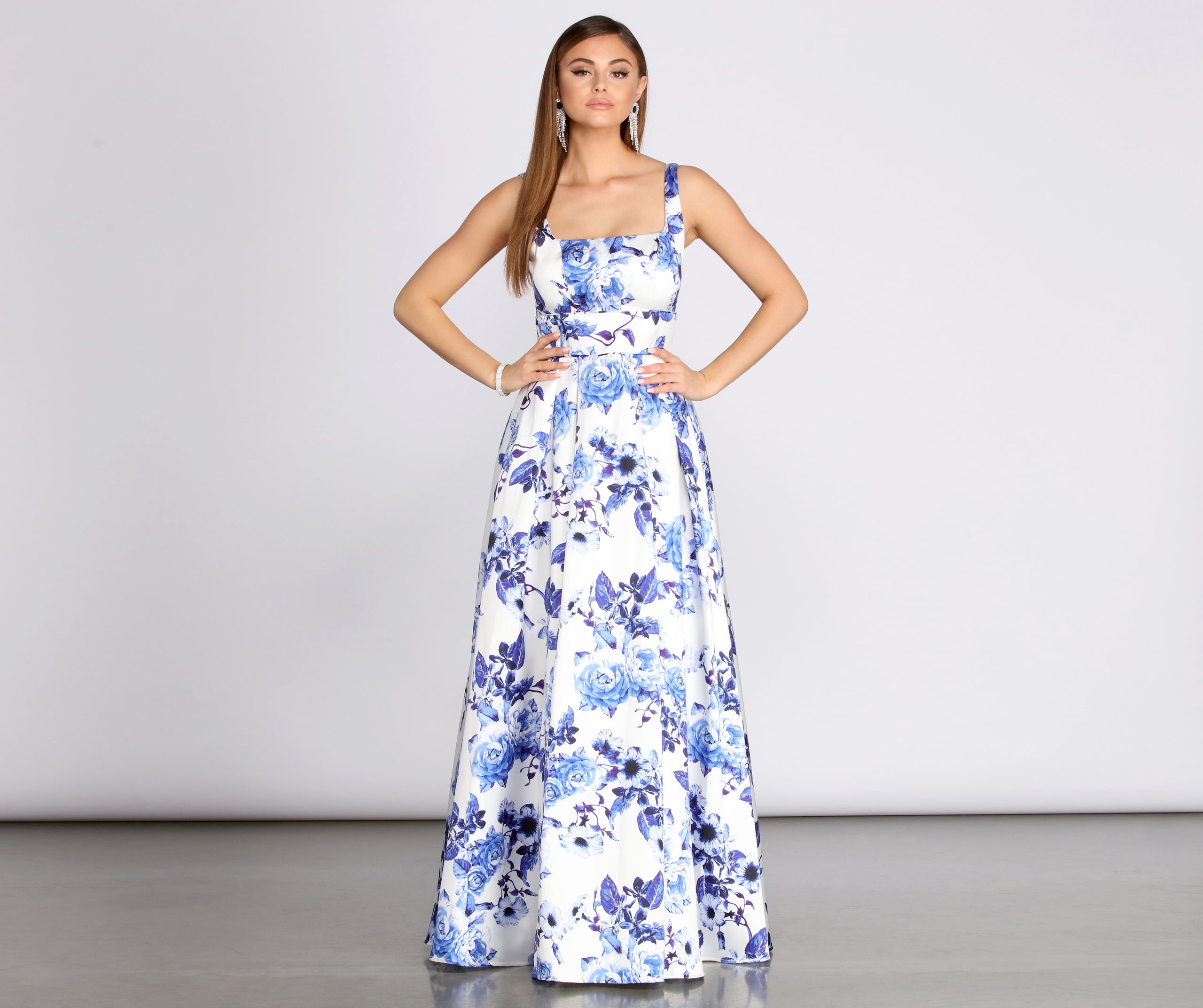 Macy Mikado Floral Ball Gown