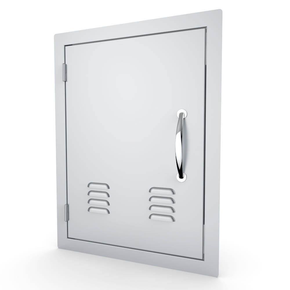 Sunstone Classic Series 20 in. x 27 in. 304 Stainless Steel Left Swing Vertical Vented Door A-DV1724-L