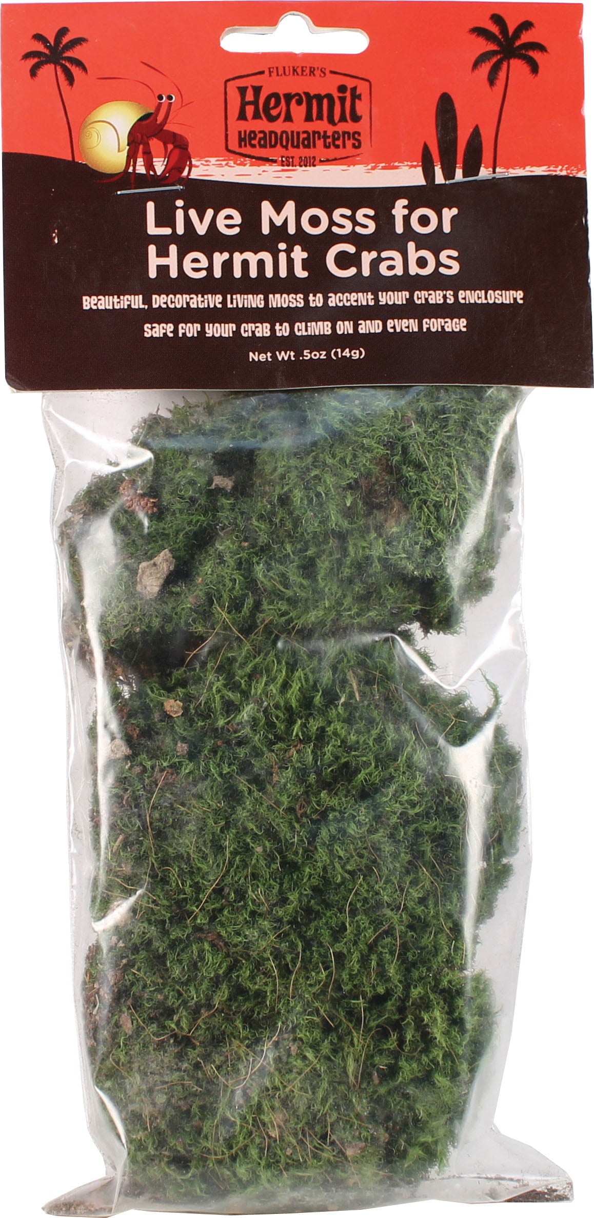 Fluker's Live Moss Terrarium Substrate for Hermit Crabs， 0.7 oz